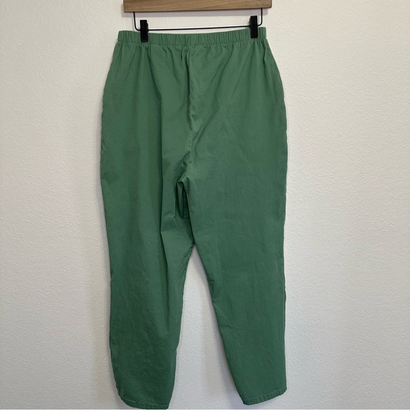 Denim and Company Green Pants with Elastic Waist Size Large Petite - Picture 4 of 5